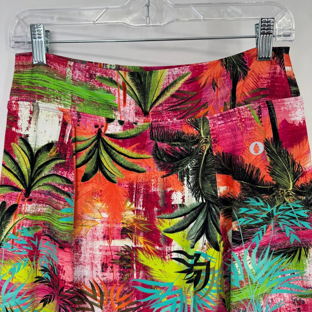 Tropical Print Skort in Fuchsia Pink - Picture 4 of 15